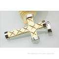 Fashion Christian Gold Stainless Steel Cross Pendant Jewelry (SJN234)